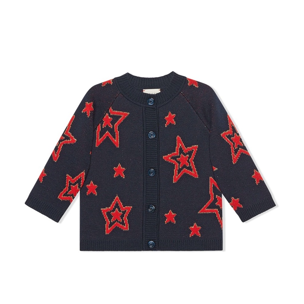 Gucci Kids star jacquard cardigan